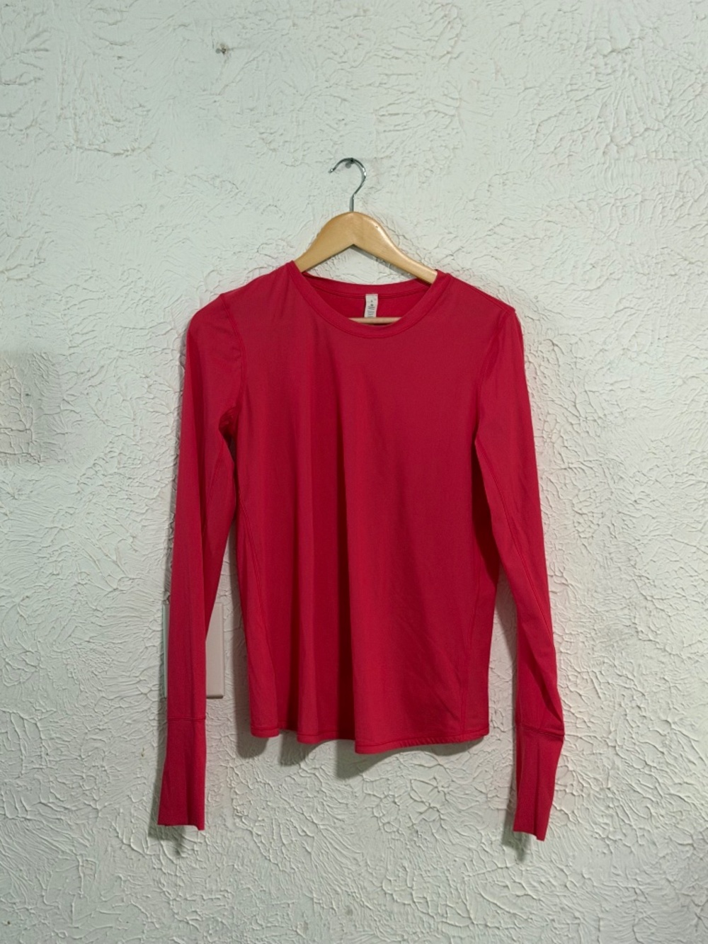 Lululemon Pink Long Sleeve Top Cross Back Detail Size 8